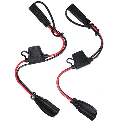 2 Pack X-Connect SAE Adapter fit for GC009 NOCO Genius Battery Charger Accessories,14AWG Pure Copper Wire and 20A Fuse, Waterproof Plug, to Quick Connections Already on Motorcycles, Cars, ATVs UTVs