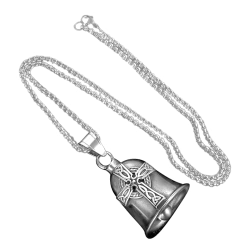 Protective Metal Accessory - Motorcycle Bell, Unique Legend Biker Riding Bell Hanger | Keychain Motorcycle Bells with - color: necklace