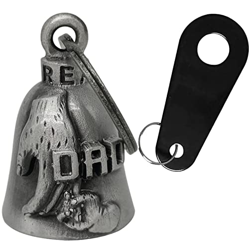 Dream Apparel Motorcycle Bell Guardian Angel Drive Away Gremlin, Biker Bell for Men Women Rider Riding, Good Luck Gift - color: Dad