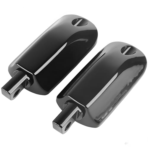 Adjustable Highway Pegs 1.25" 32mm Engine Guard Footpegs - Black Motorcycle Foot Rests with Anti-Slip Rubber Streamliner Style Compatible with Harley Touring Road King Street Glide Sportster Softail - color: Black#1