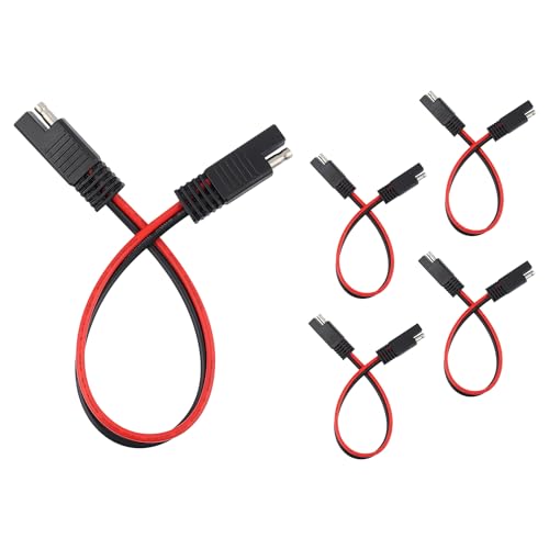 5PCS SAE Connectors Quick Disconnect Wire Harness,2 Pin SAE Plug with 14 Gauge Wire,Universal 13inch 12V SAE Battery Connector Car Accessories for Most Cars Motorcycles Boats (14 Gauge) - color: 14 Gauge