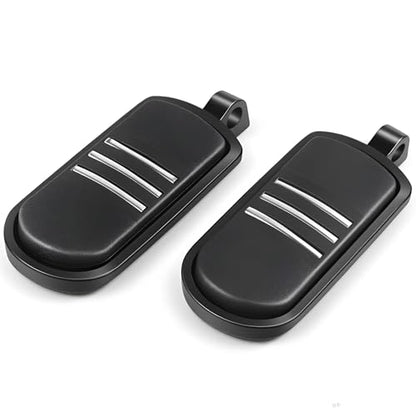 Adjustable Highway Pegs 1.25" 32mm Engine Guard Footpegs - Black Motorcycle Foot Rests with Anti-Slip Rubber Streamliner Style Compatible with Harley Touring Road King Street Glide Sportster Softail - color: Black#1