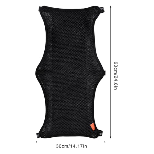 Motorcycle Seat Cushion Air Cooling 3D Mesh Motorcycle Seat Pad,Butt Protector Pads,Motorcycle Cool Seat Cover,Breathable Motorcycle Seat Cover,Size XL - size: 63 x 36cm