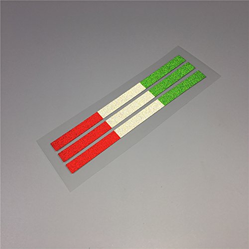 2lots National Flag Italy Motorcycle Helmet Car Sticker Decal Auto Exterior Accessories 120x8mm