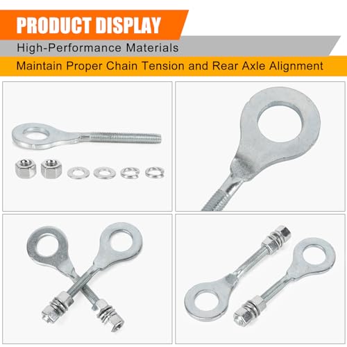 PSLER Chain Tensioner Adjuster - Rear Axle Blocks Chain Adjuster for Precise Alignment & Smooth Riding, Fits for 196cc 6.5hp Mini Bike 50-125cc ATV CRF CT200U Motovox MBX10 MBX11 Mini Bike Trail, 2PCS