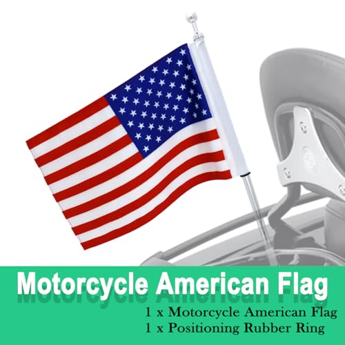 Motorcycle Flags 6X9,Motorcycle American Flag,Double Sided Double Stitched Motorcycle Flag - color: red