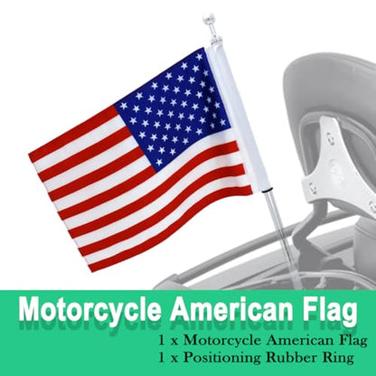 Motorcycle Flags 6X9,Motorcycle American Flag,Double Sided Double Stitched Motorcycle Flag - color: red