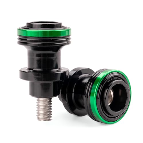 M8 Swingarm Spools Sliders, CNC Billet Aluminum Universal Paddock Rear Stand Screws Bobbins, Fits for CBR600RR CBR1000RR, GSXR600/750/1000, ZX6R ZX10R Z650 Z900, SV650,S1000RR– 2 PCS (Green) - color: Green