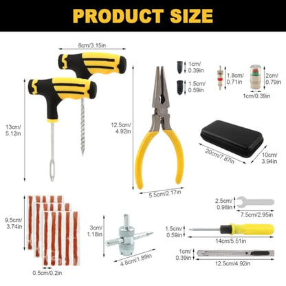 48 Pack Tire Plug Kit, Universal Tire Repair Kit for Flat Ti-re Puncture Repair, Suitable for Autos, Cars, Motorcycles, Trucks, RVs, etc.(Color:As Shown)