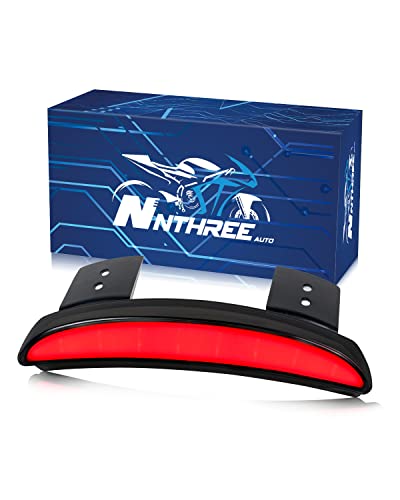 NTHREEAUTO Motorcycle Chopped Rear Fender Edge LED Brake Tail Light Integrated Turn Signals Compatible with Harley Sportster XL883N XL1200N XL1200V XL1200X (Diffused Light) - color: Diffused Light