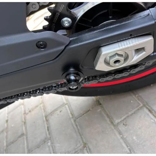 Motorcycle Swingarm Spools - Dual-Layer CNC Aluminum Anti-Drop Sliders fit for YAMAHA MT-09 SP Tracer 900 FZ-09 (2014-2026) 6mm Stand Bobbins with Anodized Finish (Black) - color: Black