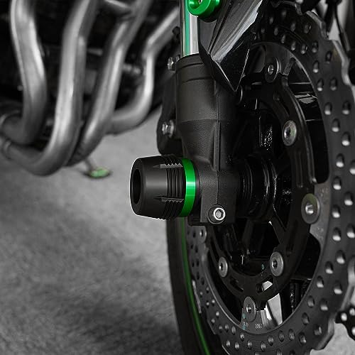Motorcycle Front Fork Wheel Frame Sliders Fit For Kawasaki Z900 RS Z 900 Z650 RS Ninja 650 ninja1000sx ZX6R Versys 650 2017-2022 2023 2024 - color: Green