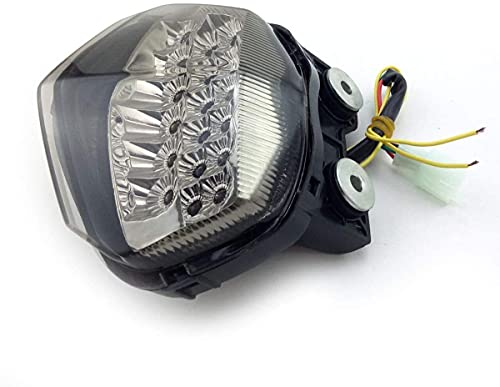 MZS Motorcycle Tail Light Turn Signal LED Integrated Blinker Compatible with EX 250 EX250 2008 2009 2010 2011 2012 Smoke - size: EX250