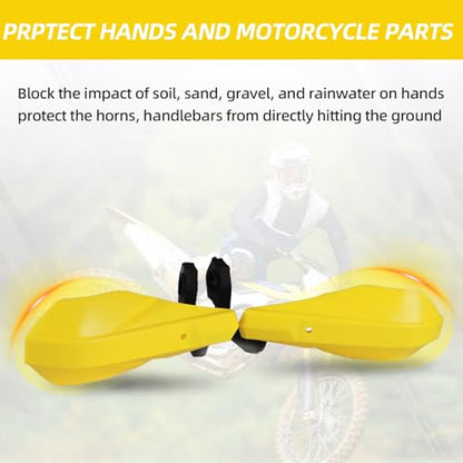 AnXin Motorcycle Handguards 7/8" and 1 1/8" Hand Guard Handlebar Protection Universal for DRZ125 DRZ125L DRZ50 RM85 RM125 RM DRZ 50 85 125 Dirt Pit Bike ATV Yellow - color: yellow