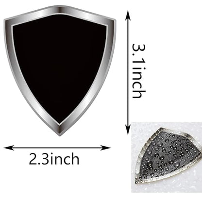 Black Flag Decal Sticker - Pure Black Flags Shield Shape Reflective Vinyl Car Stickers - for Car Window Bumper Laptop Waterproof Sticker (5Pcs) - color: Black