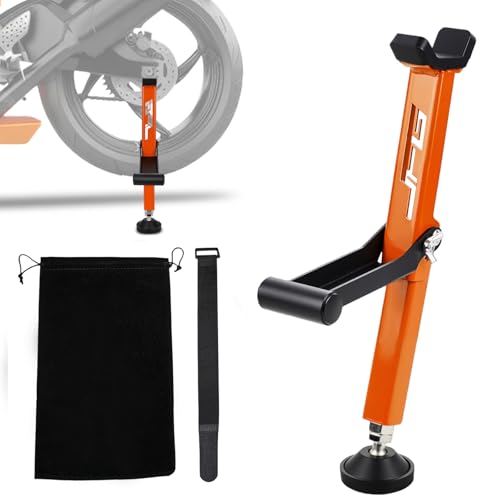 Motorcycle Stand Rear Wheel Stand,Foldable Convenient Dirt Bike Lift Universal for All Most Dirt Pit Bike Motorcycle Naked Cruiser Orange - color: Orange