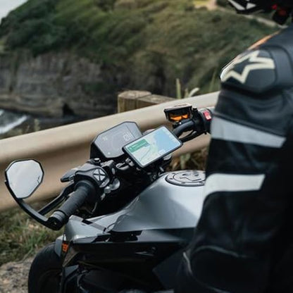 Quad Lock Motorcycle Handlebar Mount PRO Kit with Vibration Dampener and MAG Phone Case for Samsung Galaxy A34 - size: Galaxy A34
