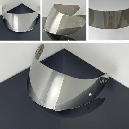 902 Helmet Visor Replacement,Motorcycle Helmet Face Shield for ILM 902,902L,902BT (Revo Clear Silver-Day&Night Use) - color: Revo Clear Silver-day&night Use