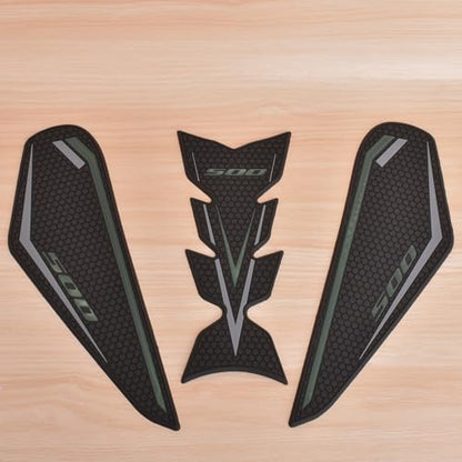 Motorcycle Side Fuel Tank pad Traction Pad Gas Knee Grip Protective Sticker Tankpad Protector fit for Ka&wa&sa&ki NINJA500/Z500 NINJA 500/Z 500 2024 2025 (Grey) - color: Grey