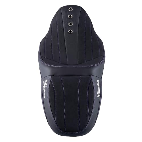 Advanblack SIK Baggers Touring Seat with Custom Stitching for 2009–2023 Harley Road Glide, Street Glide, Road King & Electra Glide，Gel-Lab Cushion, Synthetic Suede, No Backrest Slot (Purple Stitching) - color: Purple Stitching