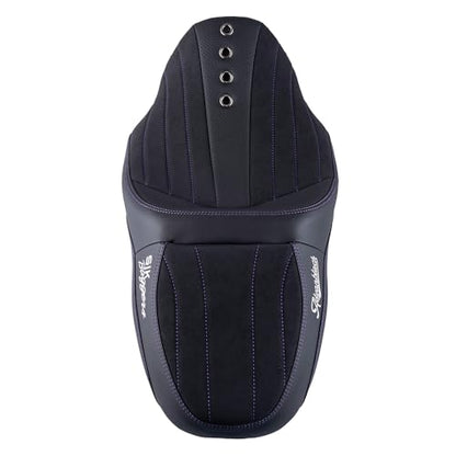 Advanblack SIK Baggers Touring Seat with Custom Stitching for 2009–2023 Harley Road Glide, Street Glide, Road King & Electra Glide，Gel-Lab Cushion, Synthetic Suede, No Backrest Slot (Purple Stitching) - color: Purple Stitching
