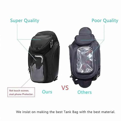 Tank Bag Motorcycle Magnet for Aprilia RS 660 Street Fighter 2023, Oxford Motorcycle Bag with Touchscreen Mobile Phone Pocket