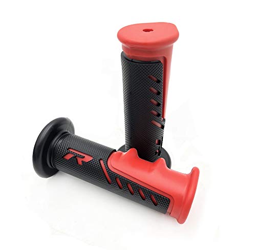 WATERCRAFTS R Engraved Gel Style H Grips RED Compatible with ATV Quad BOMBARDIER Jet SKI Recon Rincon Brute Force Prairie ATV Bruin Grizzly Kodiak(7/8" Both Side) - color: F