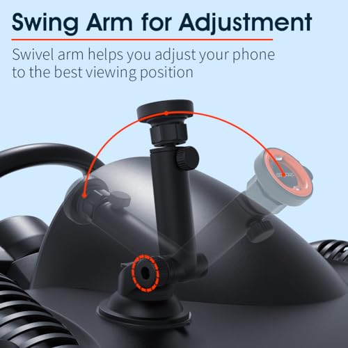 sincetop Car Phone Holder Mount, Cell Phone Mount for Car Dashboard Windshield, 3 in 1 Super Suction Cup with Strong Sticky Gel, Adjustable Universal for All Phones【Series C - 1st Gen】 - color: Car Phone Mount【Windshield/Dashboard】