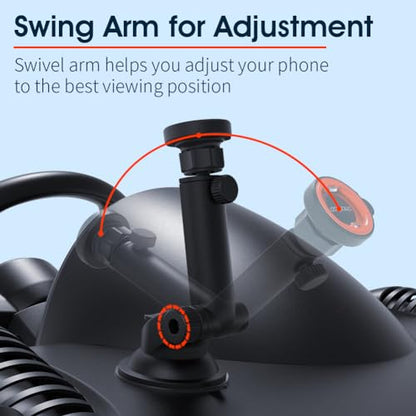 sincetop Car Phone Holder Mount, Cell Phone Mount for Car Dashboard Windshield, 3 in 1 Super Suction Cup with Strong Sticky Gel, Adjustable Universal for All Phones【Series C - 1st Gen】 - color: Car Phone Mount【Windshield/Dashboard】