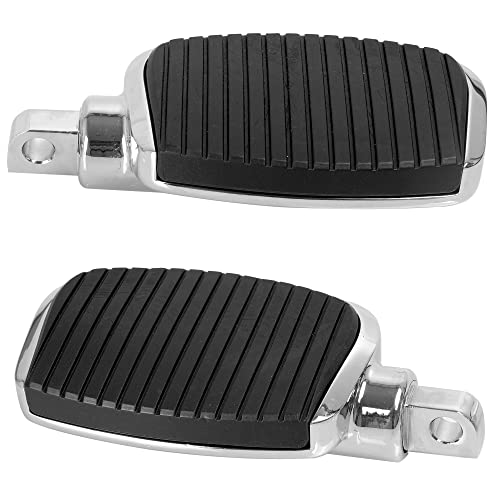 Motorcycle Passenger Mini Board Floorboards Footpegs Pedals Footrests Highway Pegs with Anti-Slip Rubber Universal for Harley Davidson Dyna Touring Honda Suzuki Yamaha Triumph (Chrome) - color: Chrome