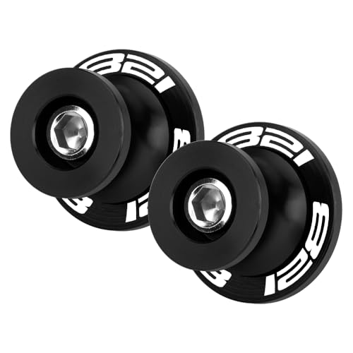 M6 Swingarm Spools for Motorcycles For Monster 821 2014-2021 Durable CNC Aluminum Sliders for Maintenance & Rear Swingarm Protection (See details below) Accessories (Black) - color: Black