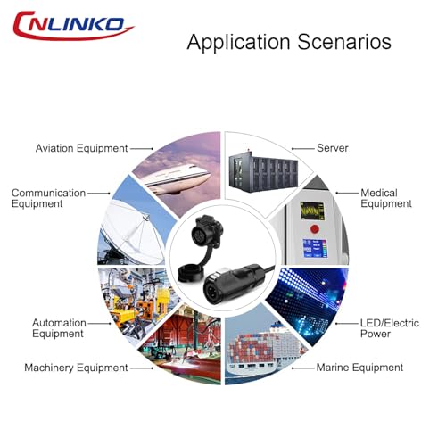 CNLINKO M12 Waterproof Connector 3 Pin PBT Plastic DC 12V Cable Panel Mount for AV System (3 Pin) - size: 3-Pin, style: Plug without Cable