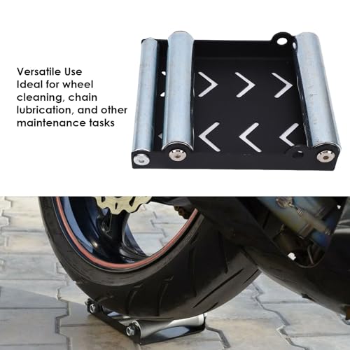 Motorcycle Wheel Roller Stand, Paddock Stand Replacement for Tire Cleaning and Chain Lubrication with Bikes < 600lbs, Tire Width <240mm