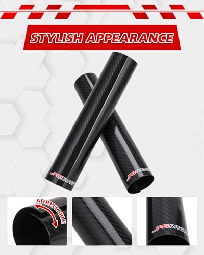 JFG RACING Motorcycle Carbon Fiber Fork Wrap Boots, 248mm, Front Shock Covers Gaiters Guard Protector for Most Dirt Bike, Motorcycles, 2 PCS - size: Length: 248 mm