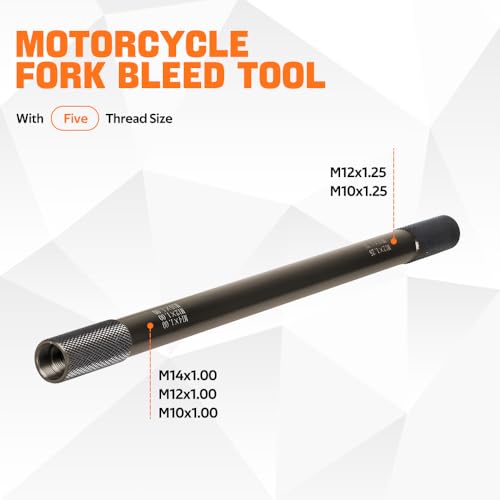 RASTP Universal Motorcycle Fork Service Tool Kit, Fork Oil Level Tool, Fork Spring Compressor and Damper Rod Bleed Tool for Most Upside Down Motorcycle