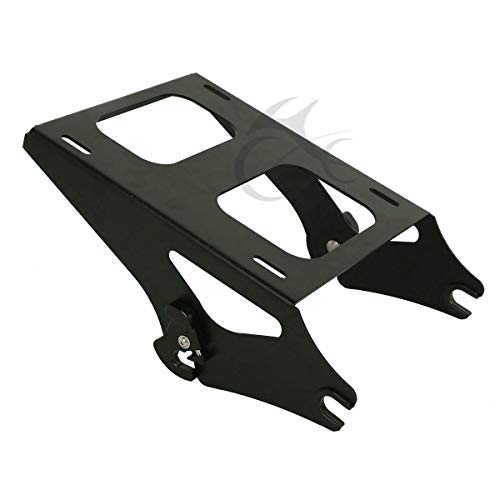 TCMT King Motorcycle Trunk Box Backrest 2 Up Mount Fit For Harley 2014-2025 Touring CVO Road King Road Glide Street Glide Electra Glide Ultra Limited Pack - color: Style A+Black 2 Up Rack#1