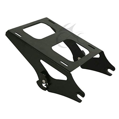 TCMT King Motorcycle Trunk Box Backrest 2 Up Mount Fit For Harley 2014-2025 Touring CVO Road King Road Glide Street Glide Electra Glide Ultra Limited Pack - color: Style A+Black 2 Up Rack#1
