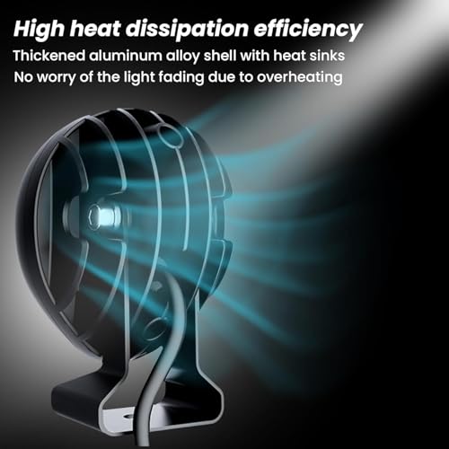 1PCS Alien-Style Motorcycle Auxiliary Lights, Motorcycle Healights Driving Light with High/Low Beam Mode, 30W DC12V-90V, ATV Led Lights, Led Spot Light for Truck ATV UTV Dirtbike Ebike - style: 1PCS High Beam-White&Low Beam-White