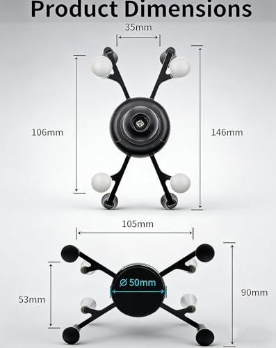 Strg Phone Mount with Rail Base for Rails 0.75'' to 0.9'' in Diameter, Universal Handlebar & Rail Phone Mount for Motorcycles, Bikes, Kayaks & Bars - size: for Rails 0.75'' to 0.9'' in Diameter