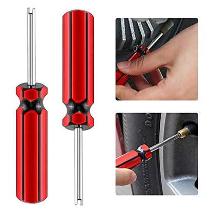 5 Pcs Valve Core Removal Tool Car Tire Valve Stem Tool Motorcycle Truck Bike Screwdriver Tire Repair Install Tool for All Standard Valve Cores