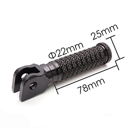 MC MOTOPARTS POLE Black CNC Front Foot Pegs Compatible with YZF R3 2015-2017 18 19 20 21 - color: Black, size: Standard