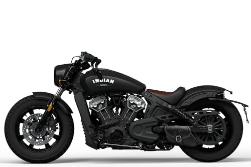 Leather Swingarm Bag Compatible with all 2015-2024 Scout and Scout Bobber, 2025-2026 Scout 101, 2025-2026 Scout Classic, 2025-2026 Sport scout, 2025-2026 Super Scout (Brown stitches) - color: Brown stitches