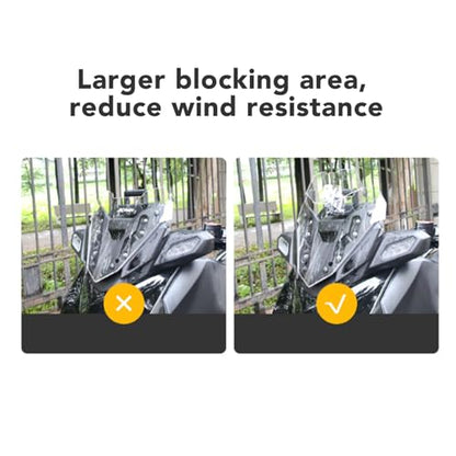 Motorcycle Windscreeb Extension, Wind Deflector Windscreen Extension for Motorbike, Windscreeb Acrylic Heightened Adjustable Clip On (Transparent) - size: Transparent