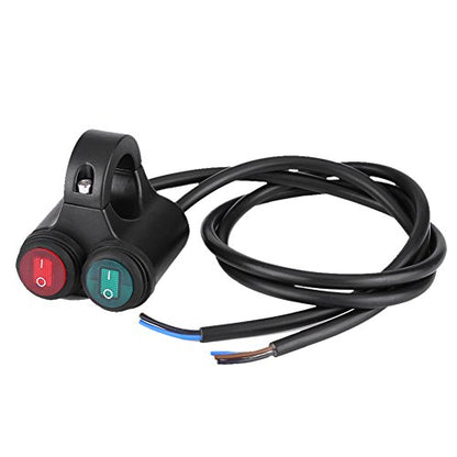 Motorcycle ON/Off Switch, 22mm Universal Motorcycle Handlebar Headlight Brake Fog Lights Horn Dual Control Button Switch (Model D) - size: Model D