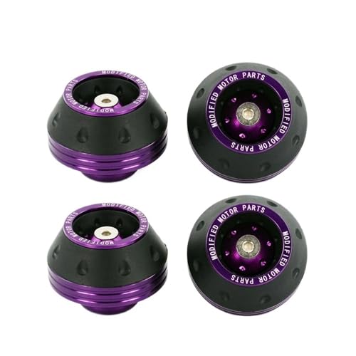 Motorcycle Frame Slider 4PCS Universal Motorcycle Wheel Protection Crash Cups Colorful Motorbike Protector Damping Moto Accessories - color: Purple x4