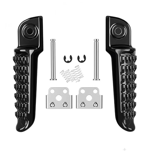 Rear Footrests Foot Pegs For KAWASAKI ZZR 1400 ZX14 ZX-14 2006-2013 07 09 11 12, Black - color: Black#Rear