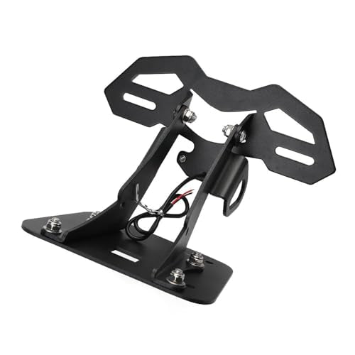 Motorcycle R25 R3 Fender Eliminator License Plate Holder/Tail Tidy Bracket For YAMAHA YZF-R25 2014-2023 / YZF-R3 MT-25 MT-03 2015-2023, LED License Plate Lights and Turn Signal Mounting Holes (Black)