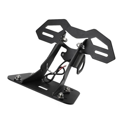 Motorcycle R25 R3 Fender Eliminator License Plate Holder/Tail Tidy Bracket For YAMAHA YZF-R25 2014-2023 / YZF-R3 MT-25 MT-03 2015-2023, LED License Plate Lights and Turn Signal Mounting Holes (Black)