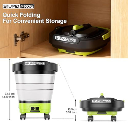 Portable Max 72 PSI Hand Sprayer, Cordless Garden Sprayer with 2000mAh Battery, 4-in-1 Nozzle, 12L Collapsible Bucket, Low Pressure Cleaner for Outdoor Cleaning, Camping, Gardening - style: Foldable Hand Sprayer