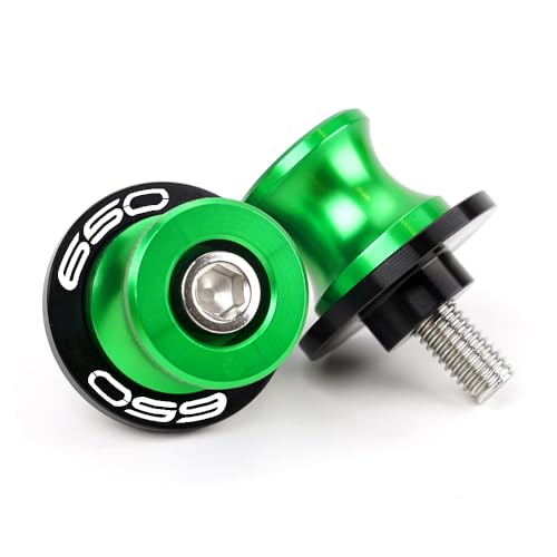 Motorcycle Swing Arm Spools M8 Paddock Slider Stand Bobbins For Z650 RS EX650 Ninja 650KRT 650R Vulcan S 650 VN650 Versys650cc KLE650 2026 2025 2024 Swingarm Spool Accessories (Green) - color: Green